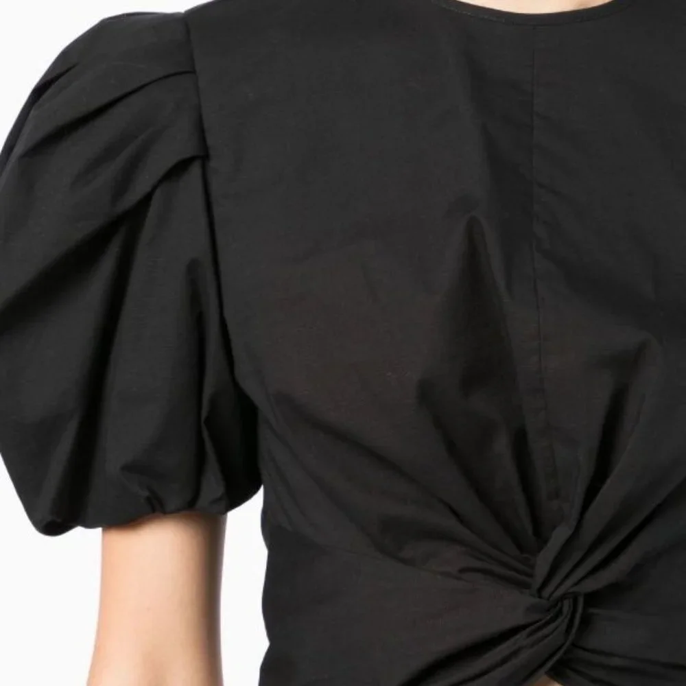 Vince Twist Knot Puff Sleeve Blouse NWT - Picture 3 of 8